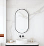 Maia 500×900mm LED Oval Mirror – Matt Black Frame mercioaustralia