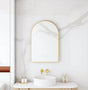 Maia 600×900mm LED Arch Mirror– Brushed Gold Frame mercioaustralia