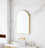 Maia 600×900mm LED Arch Mirror– Brushed Nickel Frame mercioaustralia