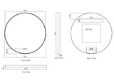 Maia 600/750/900mm LED Round Mirror – Brushed Nickel Frame mercioaustralia