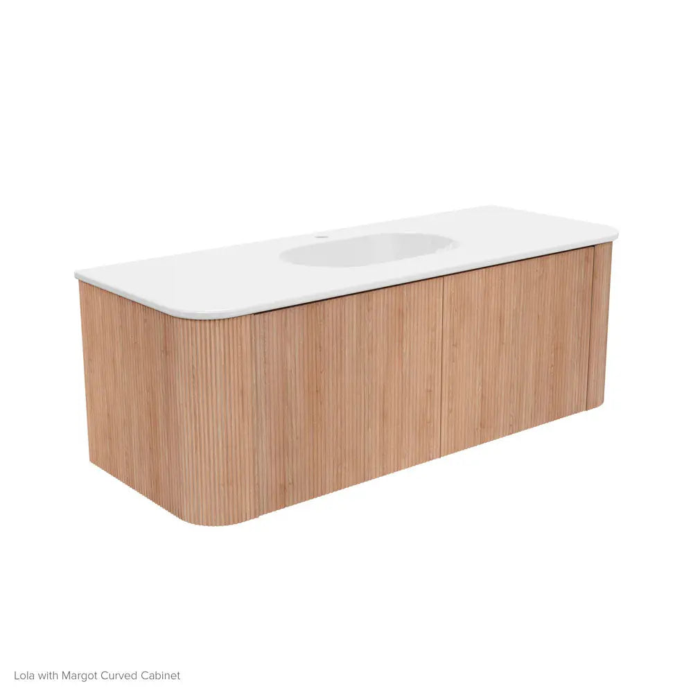 Lola Matte Full Depth Curved Ceramic Basin Top 1200mm 1TH fienza
