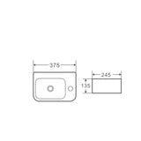 Mini 37R Compact Wall-Hung Basin mercioaustralia