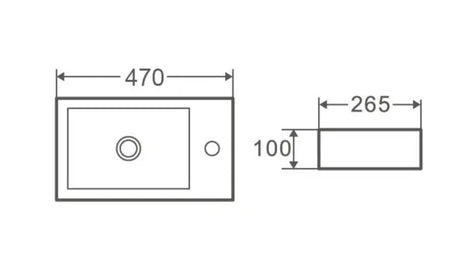 Mini 45R Compact Wall-Hung Basin mercioaustralia