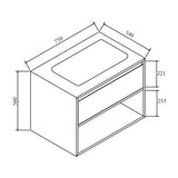 MIO 750mm Vanity Cabinet for Insert Basin – Costa Oak mercioaustralia
