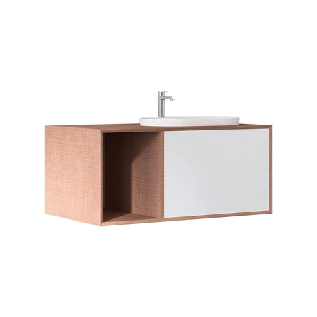 MIO 900mm Vanity Cabinet for Insert Basin with Left Side Shelf – Costa Oak mercioaustralia