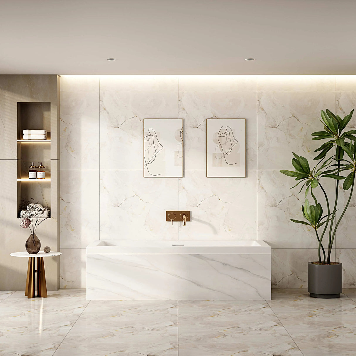 Mira Insert & Island Bathtub - Gloss White mercioaustralia