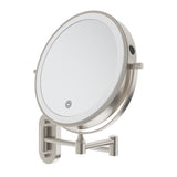 Swivel LED Magnifying Mirror, Brushed Nickel fienza