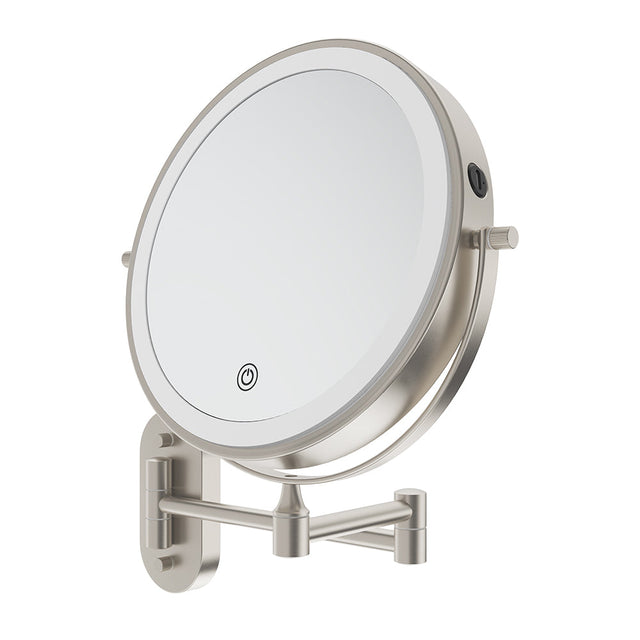 Swivel LED Magnifying Mirror, Brushed Nickel fienza