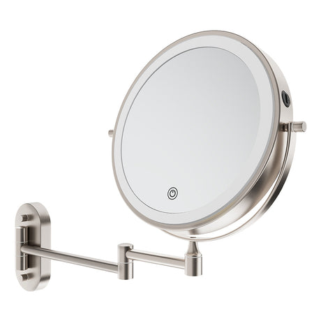 Swivel LED Magnifying Mirror, Brushed Nickel fienza