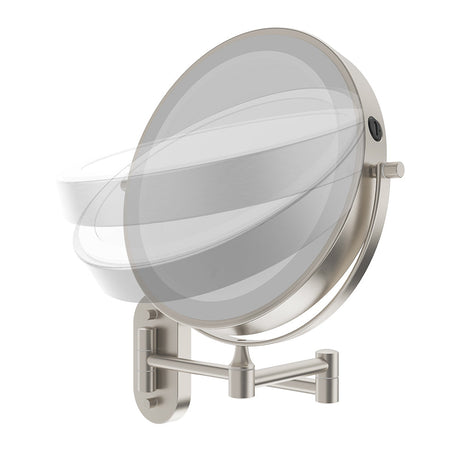 Swivel LED Magnifying Mirror, Brushed Nickel fienza