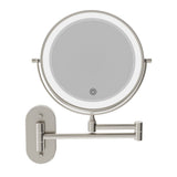 Swivel LED Magnifying Mirror, Brushed Nickel fienza