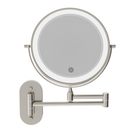 Swivel LED Magnifying Mirror, Brushed Nickel fienza