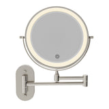 Swivel LED Magnifying Mirror, Brushed Nickel fienza