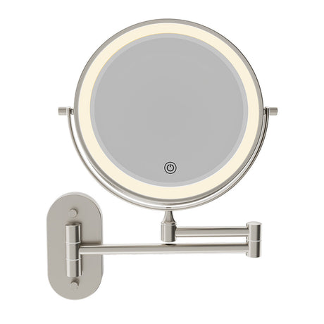 Swivel LED Magnifying Mirror, Brushed Nickel fienza