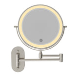 Swivel LED Magnifying Mirror, Brushed Nickel fienza