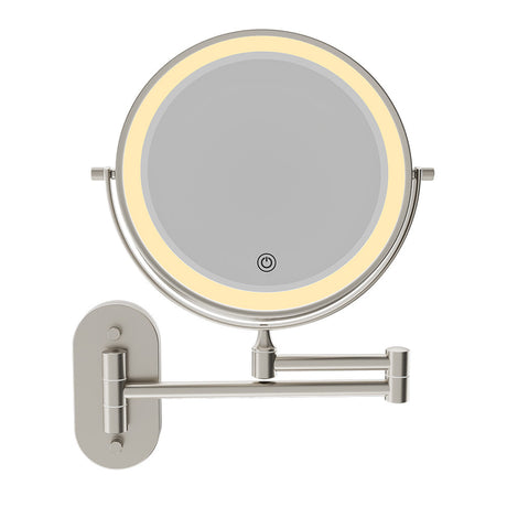 Swivel LED Magnifying Mirror, Brushed Nickel fienza