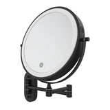 Swivel LED Magnifying Mirror, Matte Black fienza