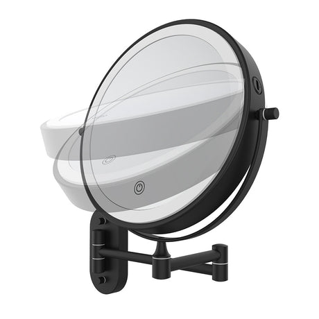 Swivel LED Magnifying Mirror, Matte Black fienza