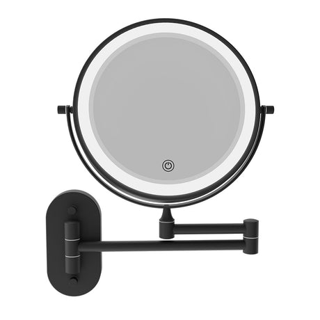 Swivel LED Magnifying Mirror, Matte Black fienza