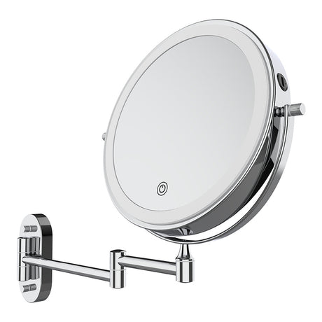 Swivel LED Magnifying Mirror, Chrome fienza