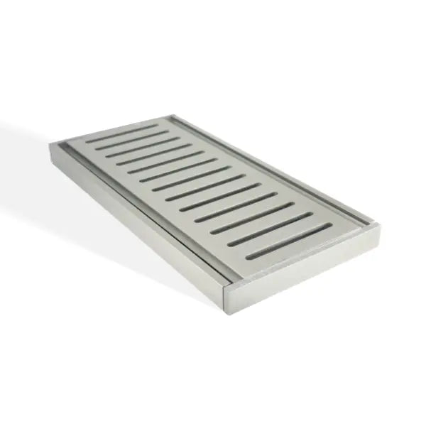 100x100x14mm Brushed Nickel Ezy Flow Floor Grate Aquaperla