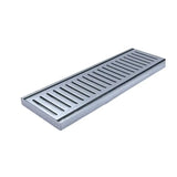 100x100x14mm Brushed Silver Ezy Flow Floor Grate Aquaperla
