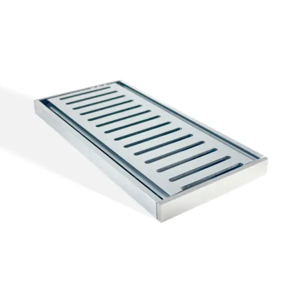 100x100x14mm Brushed Silver Ezy Flow Floor Grate Aquaperla