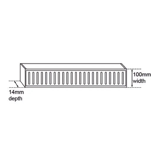100x100x14mm Brushed Black Ezy Flow Floor Grate Aquaperla