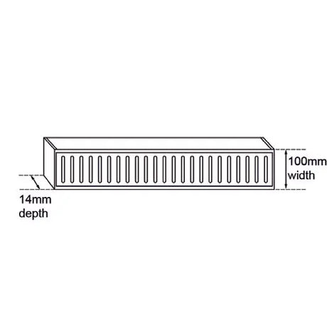 100x100x14mm Brushed Black Ezy Flow Floor Grate Aquaperla