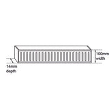 100x100x14mm Brushed Silver Ezy Flow Floor Grate Aquaperla