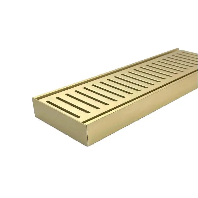 100x100x21mm Brushed Gold Ezy Flow Floor Grate Aquaperla