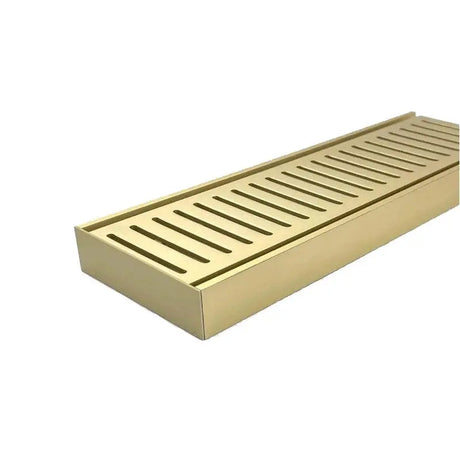 100x100x21mm Brushed Gold Ezy Flow Floor Grate Aquaperla