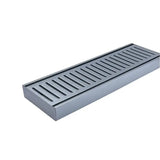 100x100x21mm Brushed Silver Ezy Flow Floor Grate Aquaperla