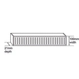 100x100x21mm Brushed Silver Ezy Flow Floor Grate Aquaperla