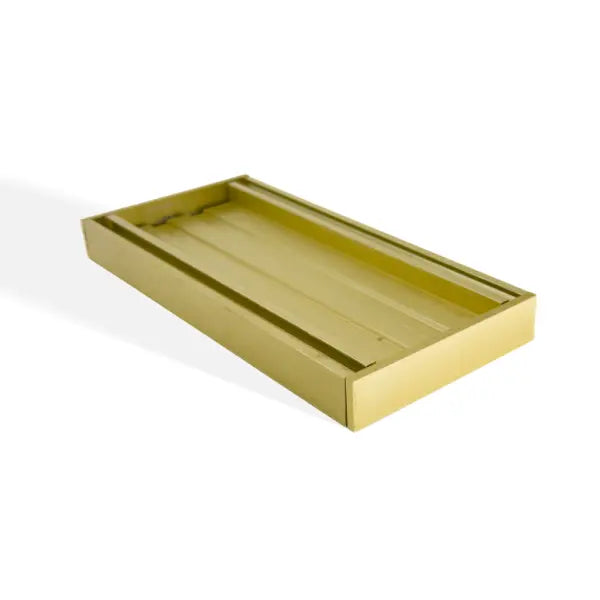 100x100x21mm Brushed Gold Ezy Flow Tile Insert Grate Aquaperla