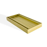 100x100x21mm Brushed Gold Ezy Flow Tile Insert Grate Aquaperla