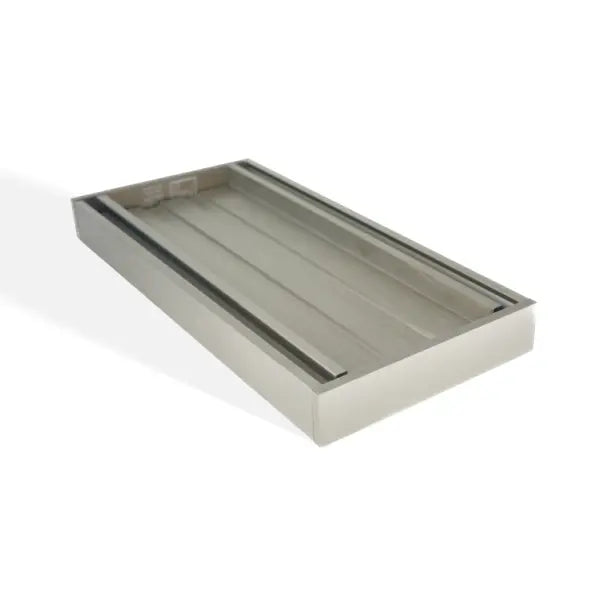 100x100x21mm Brushed Nickel Ezy Flow Tile Insert Grate Aquaperla