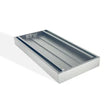 100x100x21mm Brushed Silver Ezy Flow Tile Insert Grate Aquaperla