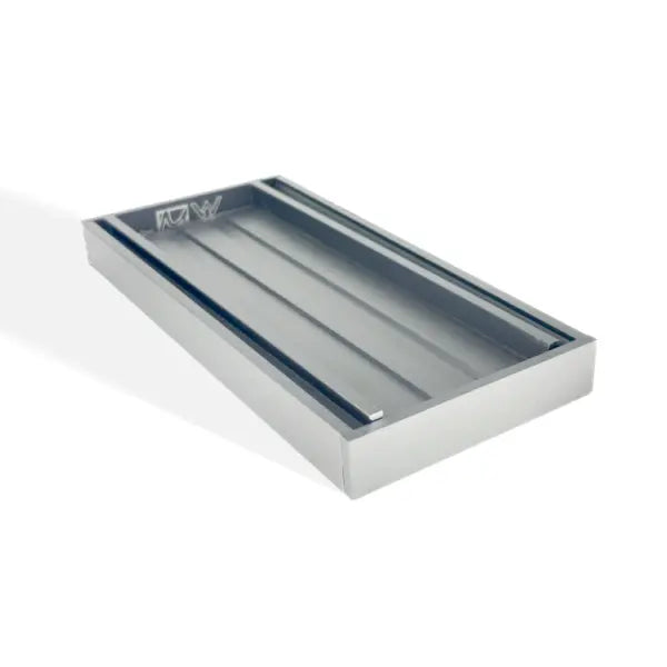 100x100x21mm Brushed Silver Ezy Flow Tile Insert Grate Aquaperla