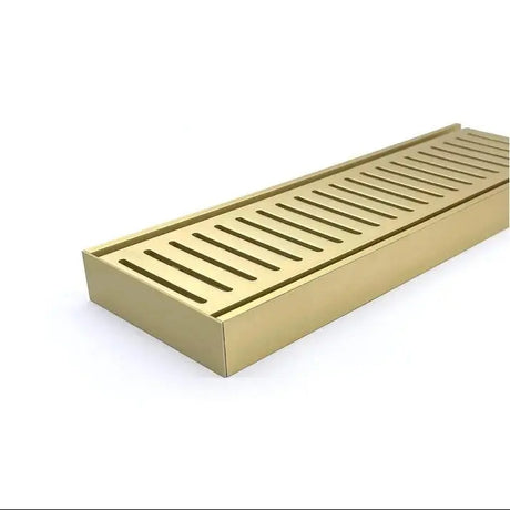 100x100x26mm Brushed Gold Ezy Flow Floor Grate Aquaperla