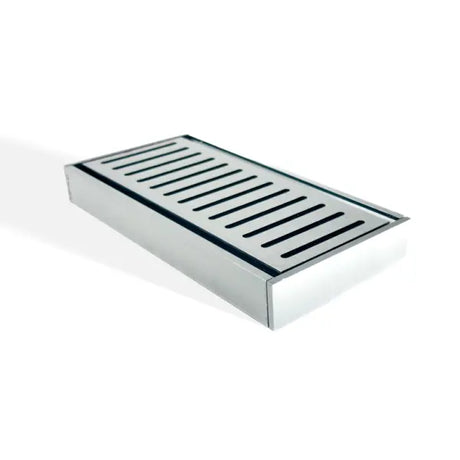 100x100x26mm Brushed Silver Ezy Flow Floor Grate Aquaperla