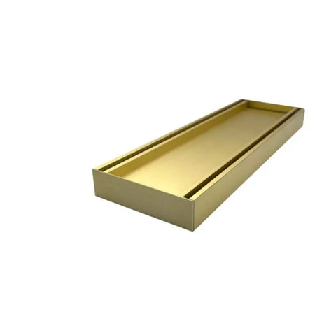 100x100x26mm Brushed Gold Ezy Flow Tile Insert Grate Aquaperla