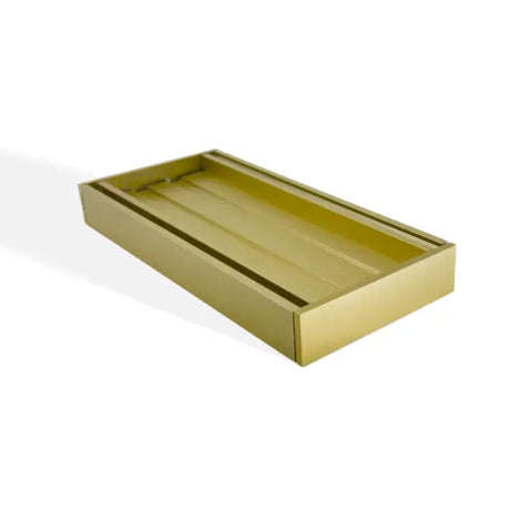 100x100x26mm Brushed Gold Ezy Flow Tile Insert Grate Aquaperla