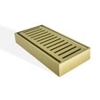 100x100x35mm Brushed Gold Ezy Flow Floor Grate Aquaperla
