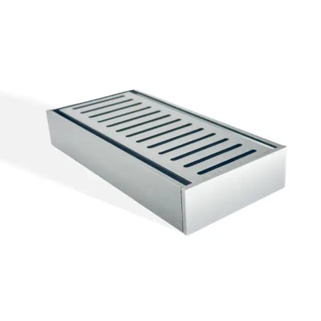 100x100x35mm Brushed Silver Ezy Flow Floor Grate Aquaperla
