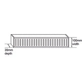 100x100x35mm Brushed Silver Ezy Flow Floor Grate Aquaperla