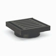 100*100*14mm Brushed Black Ezy Flow Guard Floor Waste Aquaperla