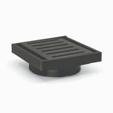 100*100*14mm Brushed Black Ezy Flow Guard Floor Waste Aquaperla