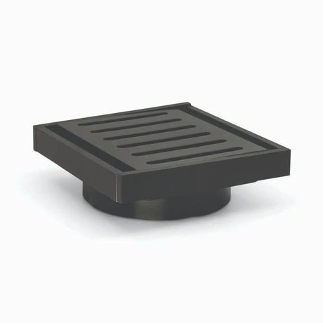 100*100*14mm Brushed Black Ezy Flow Guard Floor Waste Aquaperla