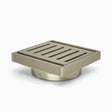 100*100*14mm Brushed Nickel Ezy Flow Guard Floor Waste Aquaperla